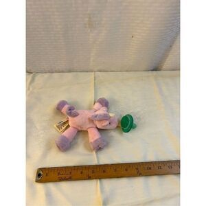 Nookums Unicorn pink plush pacifier holder rattle toy replacement